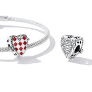 Mad Hatter’s Clock and Red Checkered Heart Charm