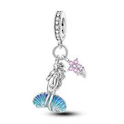 Mermaid & Flower Charm