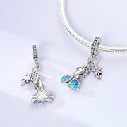 Mermaid & Flower Charm