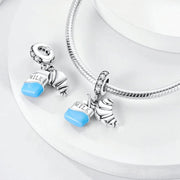 Milk Carton and Croissant Breakfast Dangle Charm