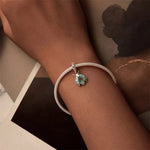 Mint Green Crystal Ladybug Dangle Charm