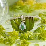 Mint Green Crystal Ladybug Dangle Charm