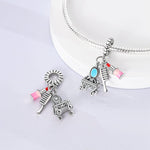 Mirror, Comb & Lipstick Triple Dangle Charm