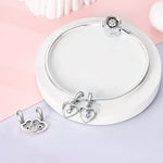 Double Heart Split Dangle Charm