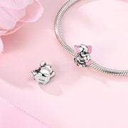 Mother & Baby Elephant Hug Charm
