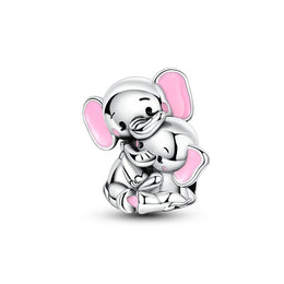 Mother & Baby Elephant Hug Charm