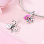 Mother & Daughter Eternal Love Heart Charm