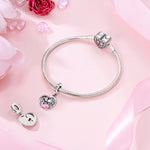 Mother & Daughter Love Heart Dangle Charm