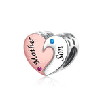 Mother & Son Yin Yang Heart Charm