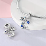 Mystic Moon, Heart, & Butterfly Triple Dangle Charm