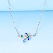 Mystical Dragonfly Crystal Necklace