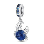 Ocean Blue Crab Dangle Charm