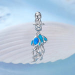 Ocean Blue Jellyfish Dangle Charm