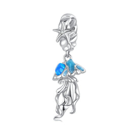 Ocean Blue Jellyfish Dangle Charm