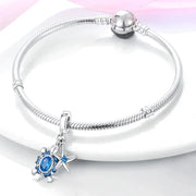 Ocean Blue Turtle and Star Dangle Charm