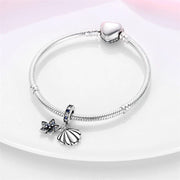 Ocean Clam Shell Flower Dangle Charm