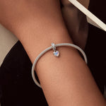 Opal Heart & Infinity Dangle Charm