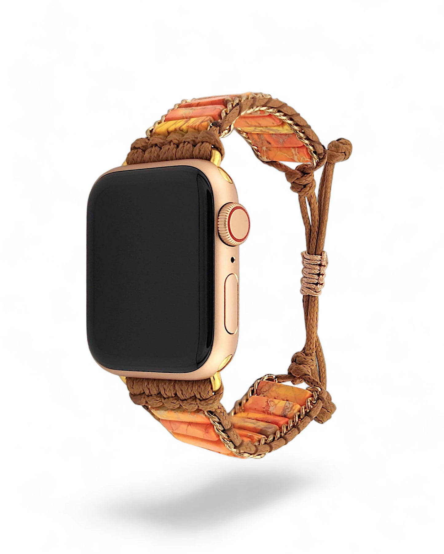 Orange Jasper Inlay Apple Watch Band