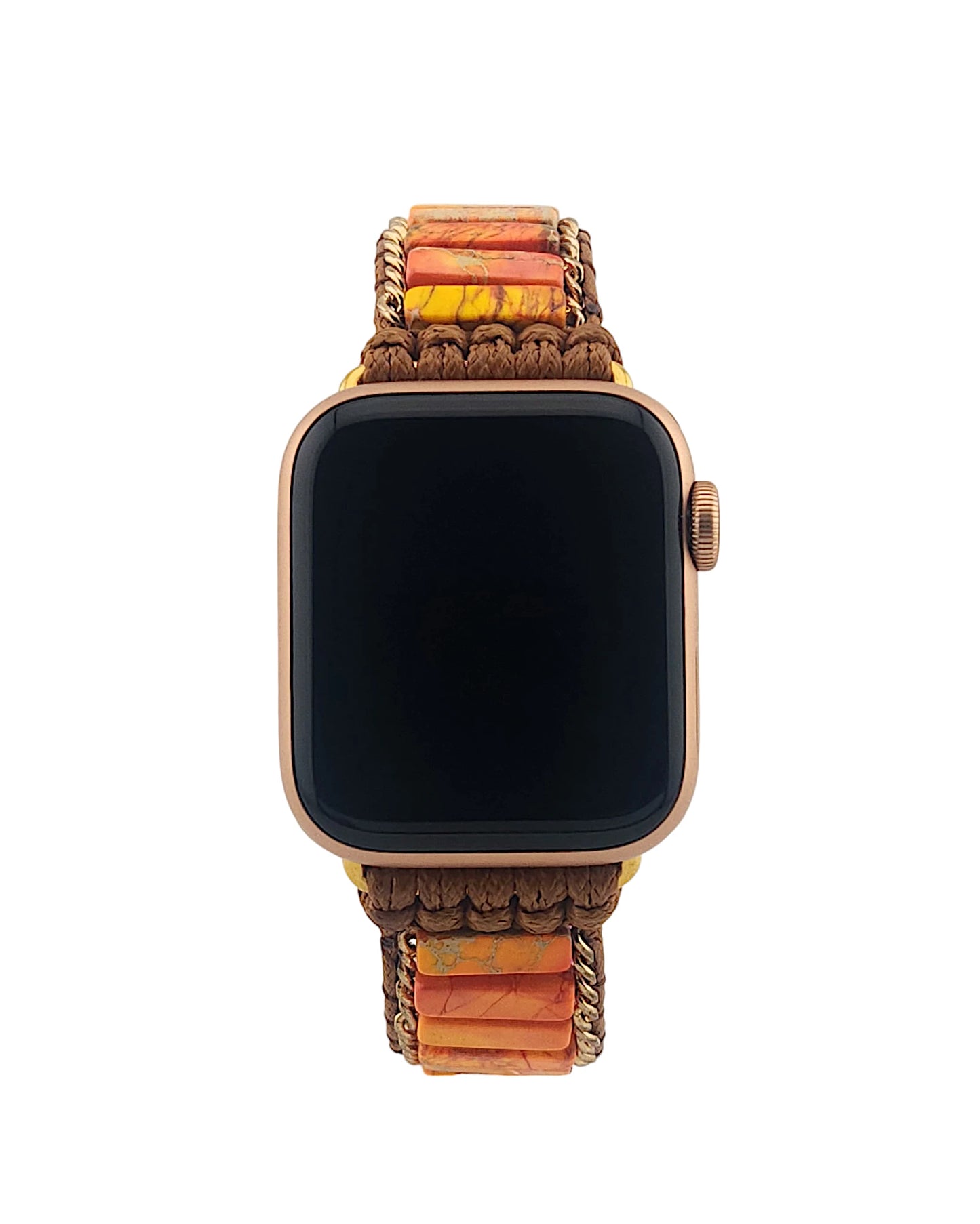 Orange Jasper Inlay Apple Watch Band