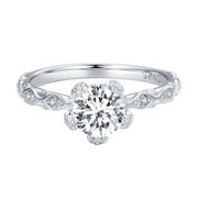 Letoton Floral Moissanite Engagement Ring