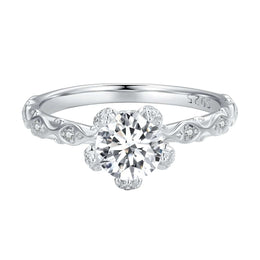 Letoton Floral Moissanite Engagement Ring