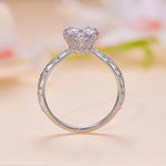 Letoton Floral Moissanite Engagement Ring