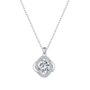 Letoton Moissanite Halo Necklace