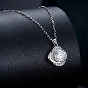 Letoton Moissanite Halo Necklace