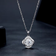 Letoton Moissanite Halo Necklace
