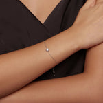 Letoton Solitaire Sterling Silver Moissanite Bracelet