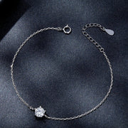 Letoton Solitaire Sterling Silver Moissanite Bracelet