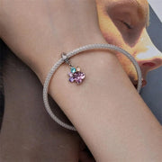 Pastel Pawprint Gemstone Dangle Charm