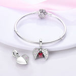 Paw Prints on My Heart Dangle Charm