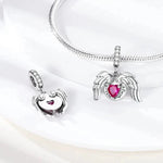 Pink Angel Wings Dangle Charm