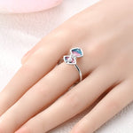 Pink & Blue Seashell Pearl Ring
