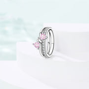 Pink Bow Gemstone Ring