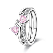 Pink Bow Gemstone Ring