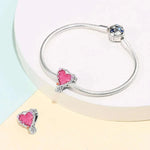 Pink Coquette Heart Charm