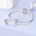 Pink Crystal Angel Charm