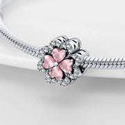 Pink Diamond Four-Leaf Clover Flower