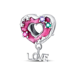 Pink Heart Donut Love Charm