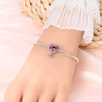 Pink Heart Donut Love Charm