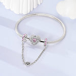Pink Heart Gems & Infinity Love Safety Chain
