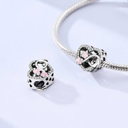 Pink Paw & Heart Infinity Love Charm