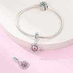 Pink Peace & Hearts Charm