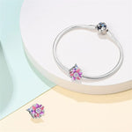 Pink & Purple Lotus Flower Charm