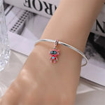 Pink Robot Dangle Charm