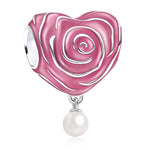 Pink Rose in Bloom Charm
