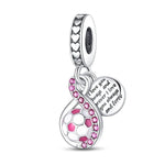 Pink Soccer Dangle Charm