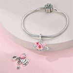 Pink Sweet Dessert Triple Dangle Charm